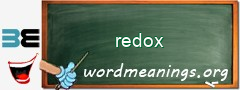 WordMeaning blackboard for redox